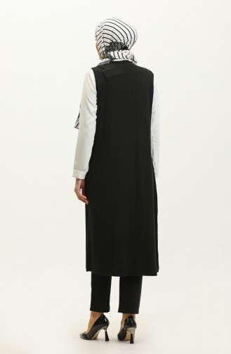 Seasonal Long Vest 1660-01 Black 1660-01