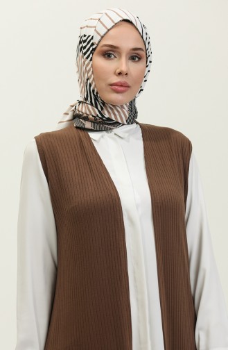 Gilet Long Saisonnier 1660-02 Marron 1660-02