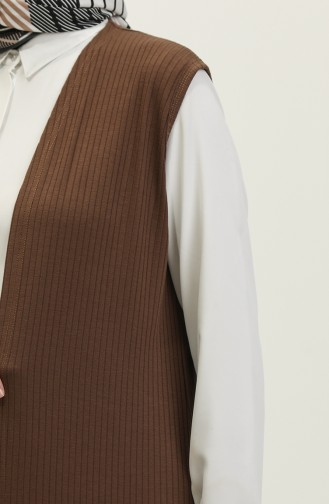 Gilet Long Saisonnier 1660-02 Marron 1660-02