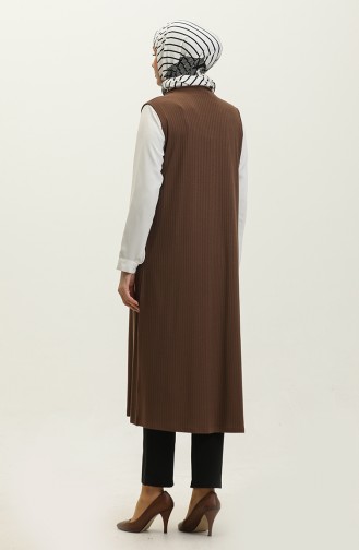 Gilet Long Saisonnier 1660-02 Marron 1660-02