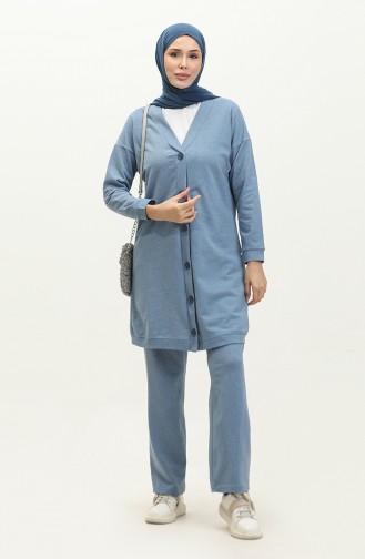 Buttoned Tracksuit 3051-03 Indigo 3051-03