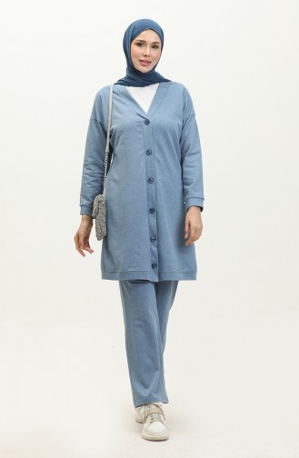 Buttoned Tracksuit 3051-03 Indigo 3051-03