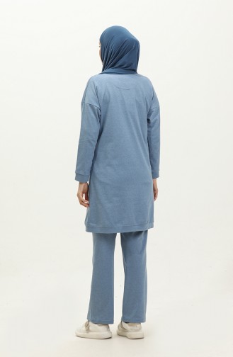 Buttoned Tracksuit 3051-03 Indigo 3051-03