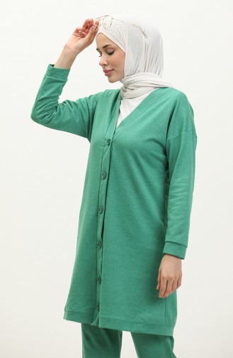 Buttoned Tracksuit 3051-09 Green 3051-09