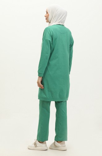 Buttoned Tracksuit 3051-09 Green 3051-09