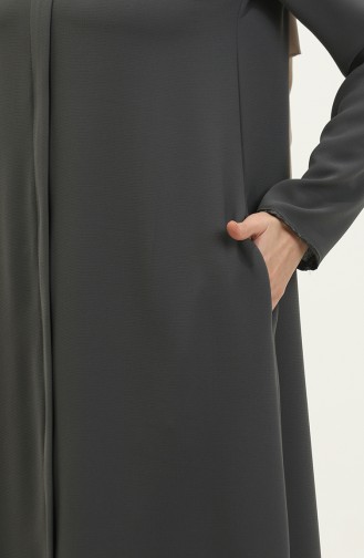 Abaya Abaya Wabenstoff 6868-02 Grau 6868-02