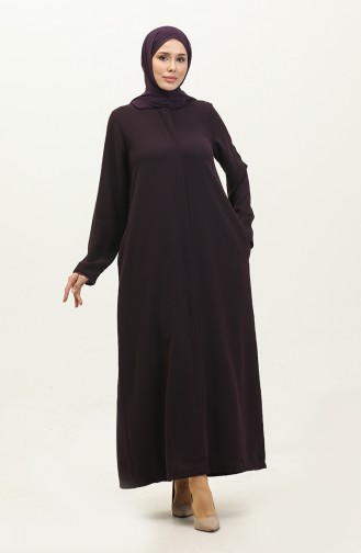 Abaya Tissu Nid D`Abeille Hiver 6868-03 Pourpre 6868-03