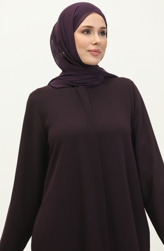 Abaya Tissu Nid D`Abeille Hiver 6868-03 Pourpre 6868-03