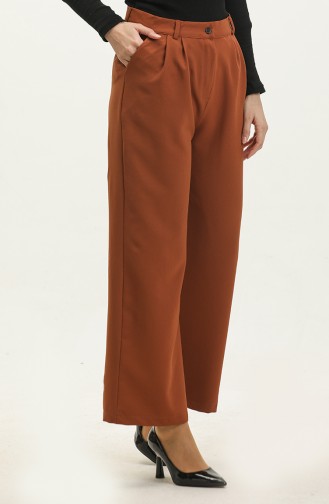 Pocketed Classic Trousers 3201-07 Brick Red 3201-07