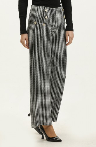Houndstooth Patterned Trousers 1998-01 Black white 1998-01