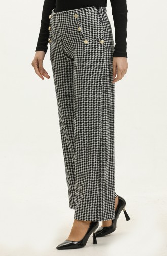 Houndstooth Patterned Trousers 1998-01 Black white 1998-01