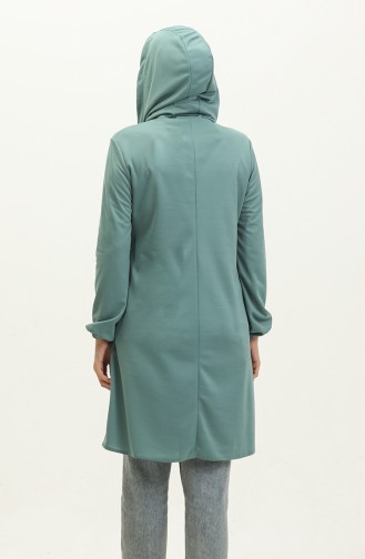 Hooded Tunic 1008-08 Rose Green 1008-08