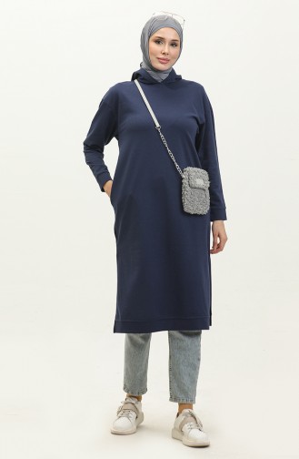 Hooded Sports Tunic 3007-31 Light Indigo 3007-31