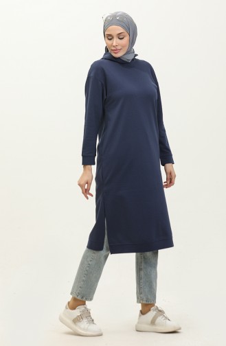 Hooded Sports Tunic 3007-31 Light Indigo 3007-31