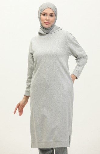 Hooded Sports Tunic 3007-32 Light Gray 3007-32