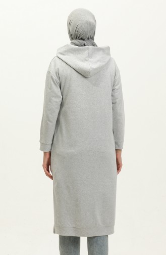 Hooded Sports Tunic 3007-32 Light Gray 3007-32