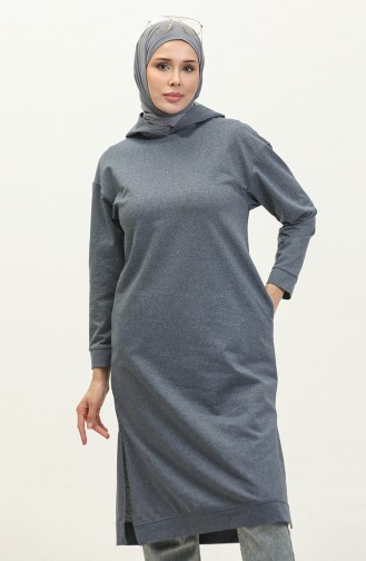 Hooded Sports Tunic 3007-34 Light Navy Blue 3007-34