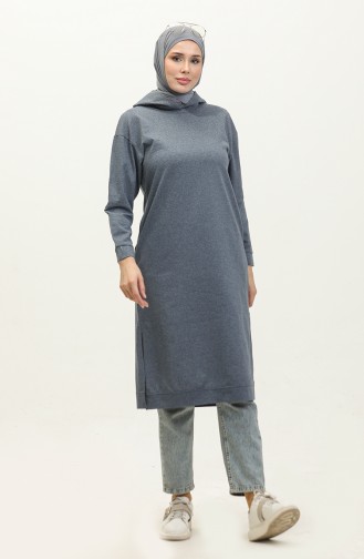 Hooded Sports Tunic 3007-34 Light Navy Blue 3007-34