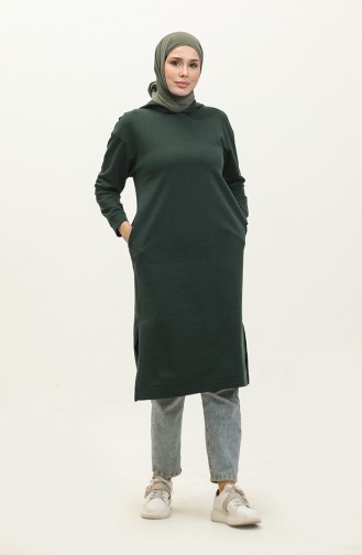 Hooded Sports Tunic 3007-35 Nefti Green 3007-35