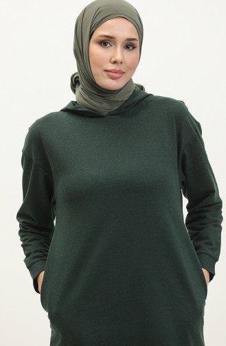 Hooded Sports Tunic 3007-35 Nefti Green 3007-35