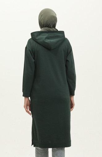 Hooded Sports Tunic 3007-35 Nefti Green 3007-35