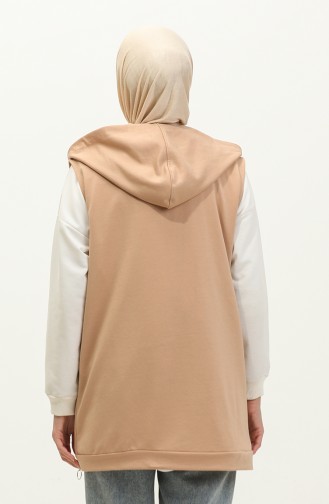 Hooded Women`s Pocket Vest 2101 2101-01 Light Wheat 2101-01