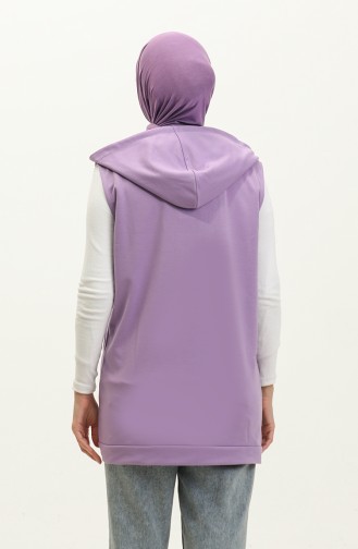 Hooded Women`s Pocket Vest 2101-03 Lilac 2101-03