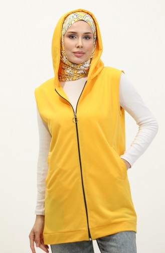 Hooded Women`s Pocket Vest 2101-05 Yellow 2101-05