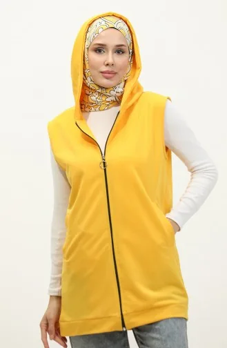 Gilet A Capuche Et Poche Femme 2101-05 Jaune 2101-05