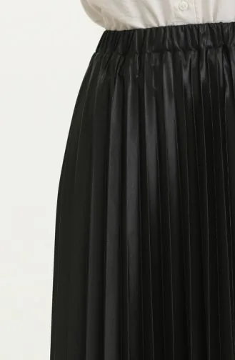 Jupe Plissée Taille Elastique 4063-01 Noir 4063-01