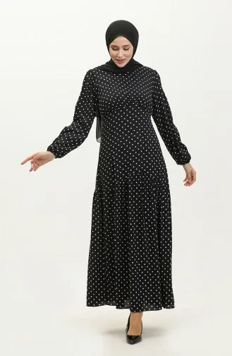 Robe à Pois 1899-01 Noir Et Blanc 1899-01