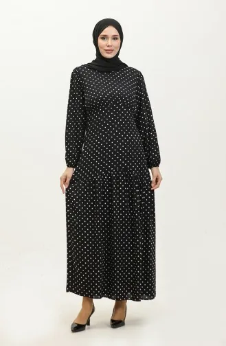 Robe à Pois 1899-01 Noir Et Blanc 1899-01