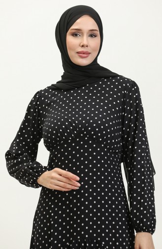 Polka Dot Dress 1899-01 Black white 1899-01