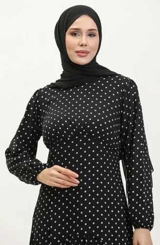 Robe à Pois 1899-01 Noir Et Blanc 1899-01