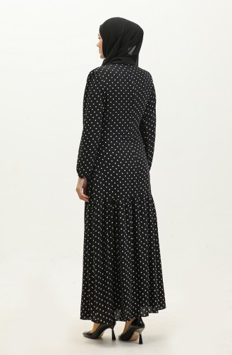 Polka Dot Dress 1899-01 Black white 1899-01