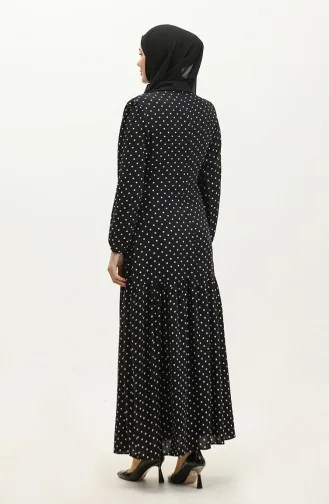 Robe à Pois 1899-01 Noir Et Blanc 1899-01