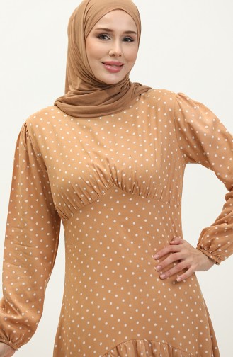 Polka Dot Dress 1899-02 Mustard Cream 1899-02