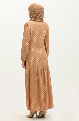 Polka Dot Dress 1899-02 Mustard Cream 1899-02