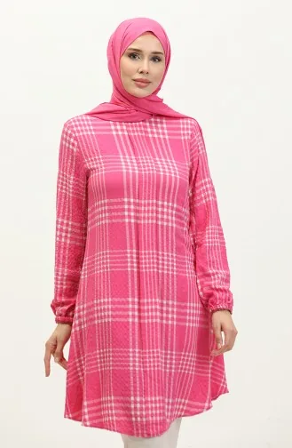 Plaid Tunic 1894-01 Pink 1894-01