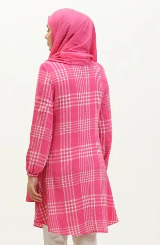 Plaid Tunic 1894-01 Pink 1894-01