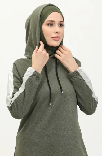 طقم رياضي ثنائي 23024-02 أخضر عسكري 23024-02
