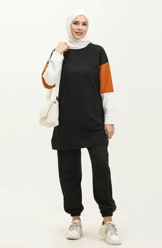 طقم رياضي ثنائي 23048-03 أسود نحاسي 23048-03