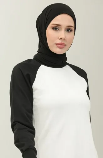طقم رياضي ثنائي 23051-04 01 أسود أبيض 23051-01