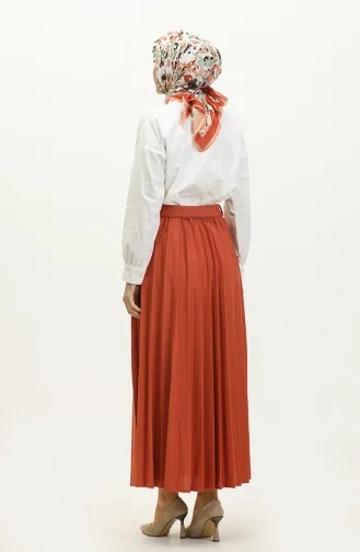Jupe Hijab Plissée Détail Ceinture 3033-1 30331-06 Tan 30331-06
