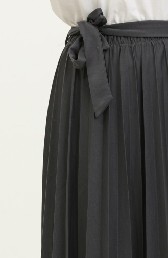 Jupe Hijab Plissée Détail Ceinture 3033-1 30331-07 Fumé 30331-07