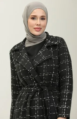 سترة تويت بحزام 5507-04 أسود  5507-04