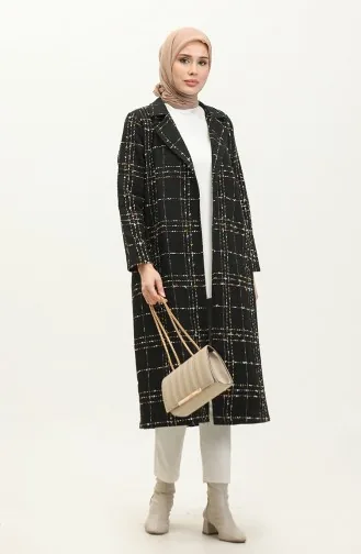 Tweed-Gürtelmütze 0176-05 Schwarzer Senf 0176-05