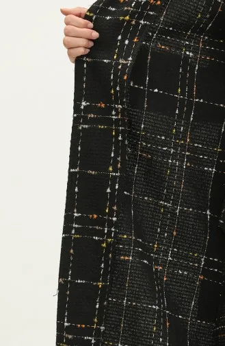 Tweed-Gürtelmütze 0176-05 Schwarzer Senf 0176-05
