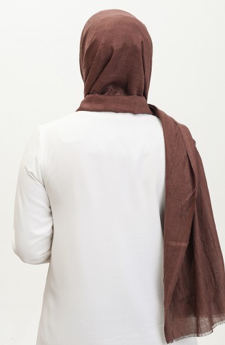 Madame Mary Bamboo Crinkled Shawl 19083-13 Dark Brown 19083-13