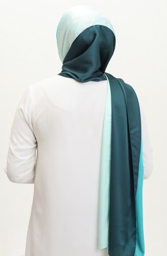 Karaca Three Colored Shawl 81049-48 Aqua Green Turquoise Oil 81049-48